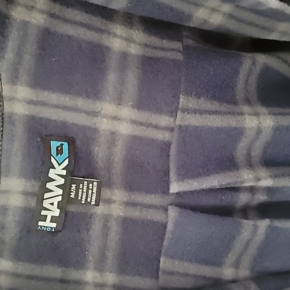 Tony Hawk Navy and Gray Checkered Top